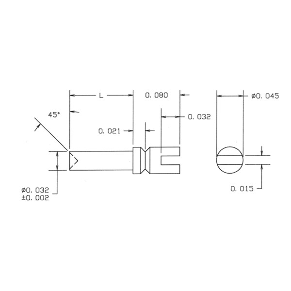 Concord Electronics COMM NON-INS SLOTTED TERM, 0.188" L, 0.108" (, 10-431-3-05-1000 10-431-3-05